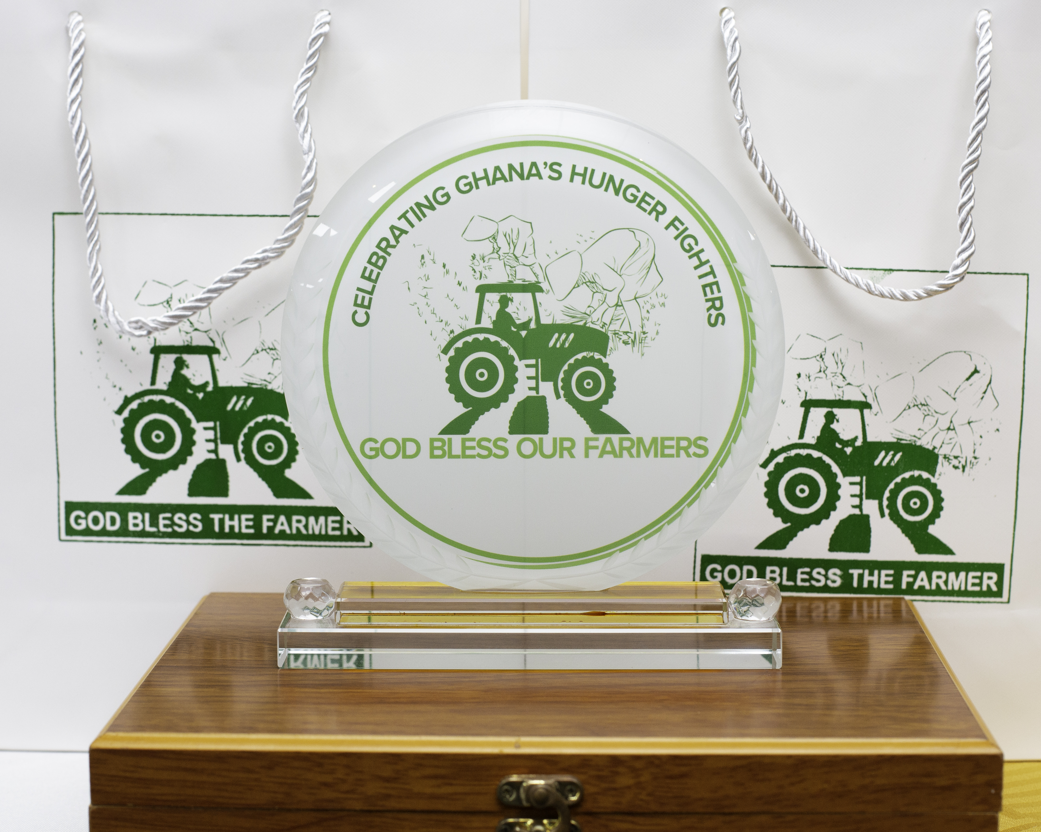 one of the plaques giften to a farmer